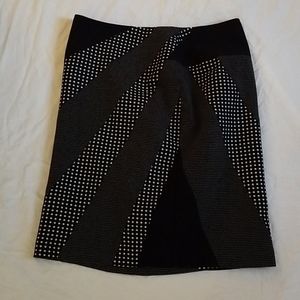 Black and white polka dot skirt